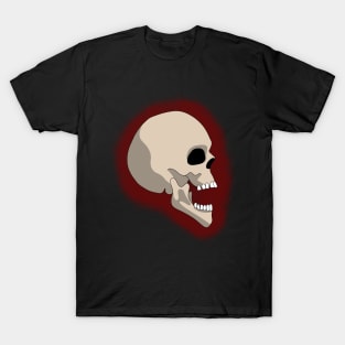 Human Skull with Red Glow T-Shirt